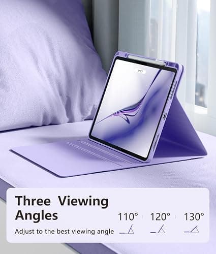 Harvopu for iPad Air 13 Inch (M4/M3/M2) & Pro 12.9 Case with Keyboard | Multi-Touch Trackpad, 7 Colors Backlit, Detachable Folio Keyboard Cover for iPad Air 13/ Pro 12.9 6th 5th 4th 3rd Gen, Purple thumbnail 6