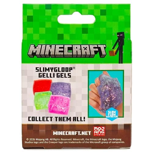 Minecraft SLIMYGLOOP® Gelli Gels Enderman, Purple Slow-Flow Glitter Squishy Sensory Toy, Squeeze Stress Toy for Kids & Teens, Satisfying Sugar Squish Fidget thumbnail 9