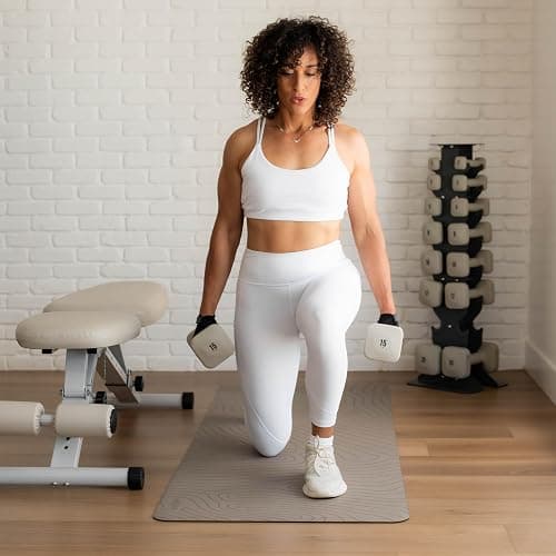 WeGym SafeGrip Dumbbells, Anti-Slip, Anti-Roll, Thick Handles, Free Weights, Square Dumbbells for Secure Workouts at Home, Weightlifting, and Personal Training thumbnail 5