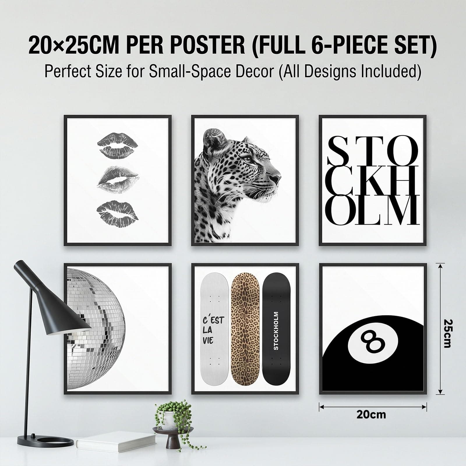Stockholm Style Room Decoration For Women Elegant Fashionable Wall Art For Living Room Atmosphere Luxury Fashion Image For Home Bedrooms Apartment Student Room thumbnail 2