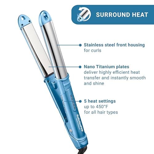 BaBylissPRO 1" Ultra-Sleek Stainless Steel Styling Iron, Hair Straightener, Waver and Curling Tool in one thumbnail 4
