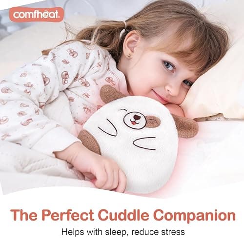 Comfheat Cute Dog Microwave Heating Pad for Pain Relief, Unscented Microwavable Heating Pads Stuffed Animal for Cramps, Neck Shoulder, Muscles, Natural Heat Pack Moist Heat with Washable Cover thumbnail 5