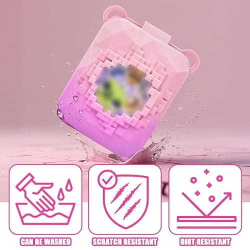 Againmore Silicone Cover Case Compatible with Bitzee Magicals Interactive Toy Digital Pet, Protective Sleeve Skin with Shoulder Strap for Virtual Electronic Pets & Accessories (Bag Only) - Pink thumbnail 5