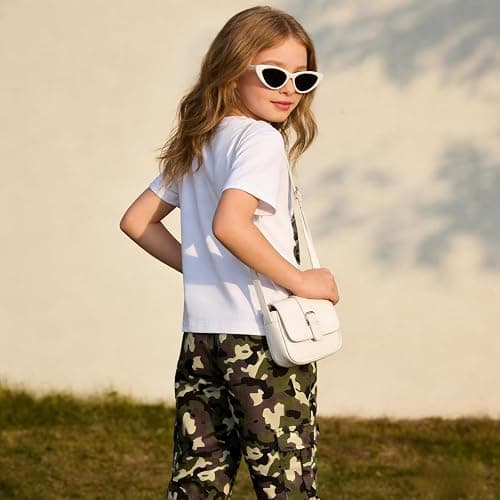 Afsmlys Tween Girl Clothes 2 Piece Outfit Summer Short Sleeve Top + Jogger Pants Spring Fall Clothing Set Size 4-14 Years thumbnail 7