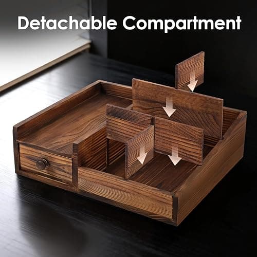 Organizer for Men,Bathroom Countertop Organizers,Perfume Organizer,Cologne Organizers,Bathroom Storage,Restroom Organization,Perfume Stand,GIFS for Men,Adjustable Partition(Bourbon Brown) thumbnail 3