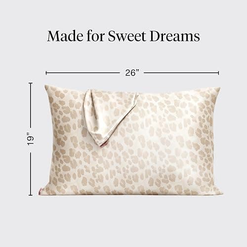 Kitsch Satin Pillowcase with Zipper for Hair & Skin - Softer Than Silk Pillow Cases, Smooth Cooling Satin Pillow Case, Wrinkle-Free, Machine Washable - Pillow Cases Standard Size 19x26 - Leopard thumbnail 2