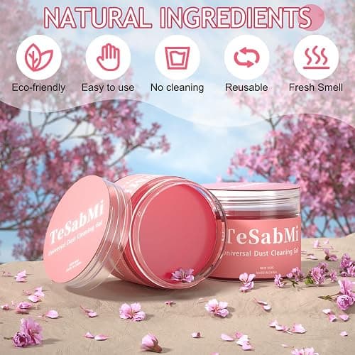 TeSabMi Car Cleaning Gel Car Cleaning Putty Car Putty Car Interior Cleaner Car Slime Car Detailing Kit Car Accessories White Elephant Gifts for Men Women Teens Adults Christmas Stocking Stuffers Pink thumbnail 6