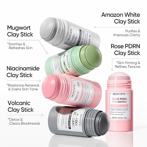 SKINTIFIC Rose PDRN Niacinamide Clay Mask Stick for Face, Brightening & Pore Cleansing, 2% Niacinamide, Alpha-Arbutin & Tranexamic Acid, Oil Control Hydrating Clay Stick for Dull Skin thumbnail 9