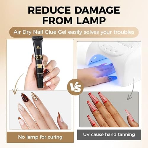 UNA GELLA Nail Glue Strong Gel No U V, 15g*2pcs Nail Glue for Press Ons No Lamp Needed, Quick Dry Semi Solid Nail G LUE, Super Strong Gel glue for Nails Long Lasting Extension DIY Kit thumbnail 7