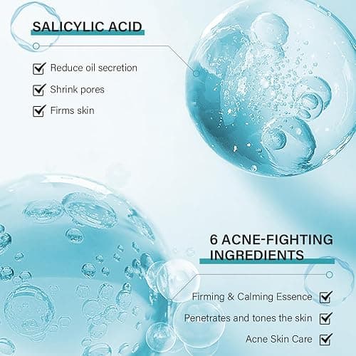 Tea Tree Acne Skin Care Sets & Kits - Salicylic Acid Acne Removal Skincare Set - Teen Skincare Gift Set With Cleanser, Toner, Serum, Cream - Complete Acne Treatment Kit for Oily, Acne-Prone Skin thumbnail 6