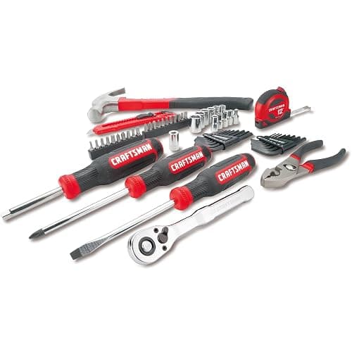 CRAFTSMAN 57 Piece Mechanics Tool Set Home Tool Set, Sockets, Ratchet, Screwdrivers, Hammer, Pliers, Hex Keys, Specialty Bits Hand Tools (CMMT99447) thumbnail 4