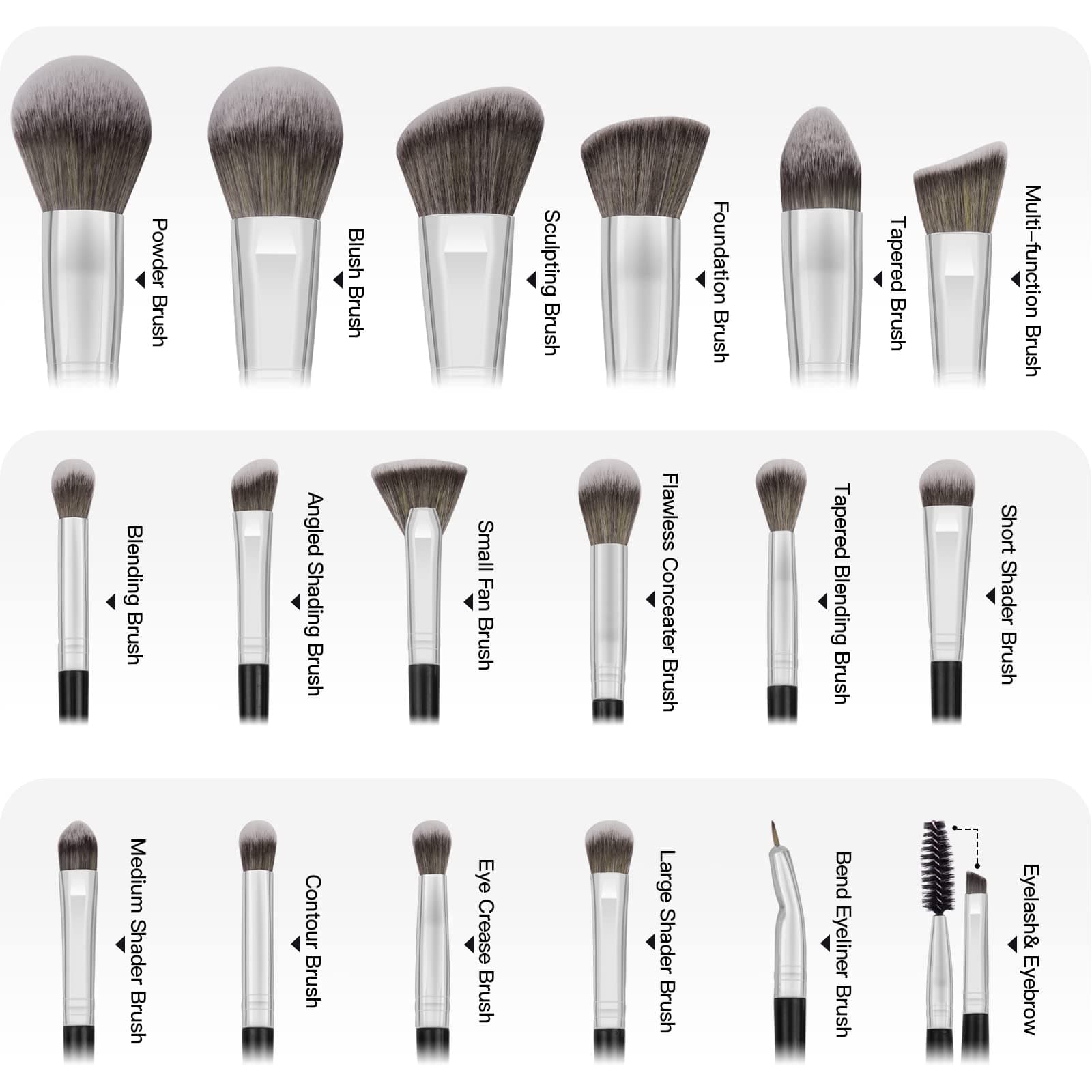 Brochas de Maquillaje con Estuche  thumbnail 2