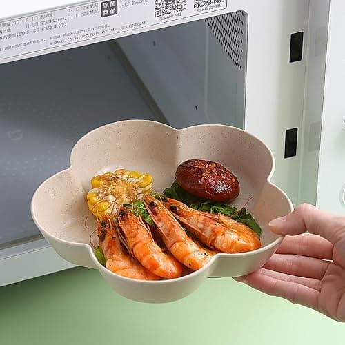 Wumuzai 5 Pack Small Dessert Bowls 21oz, 7 Inch Wheat Straw Snack Appetizer Plates, Pinch Prep Bowls for Cooking, Seasoning Spice Dipping Bowls Dishes, Reusable Cake Plates for Party BBQ (Purple) thumbnail 6