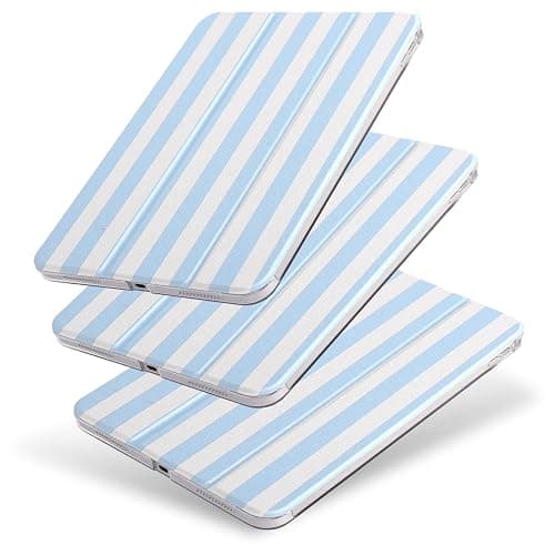 case for ipad 11th Generation11 Inch 2025 (A16 Chip) & 10th Gen 10.9 Inch 2022 - Heavy Duty Scratch-Resistant Hard PC Translucent Back Shell Smart,Cover Wake/Sleep Function,Blue Stripes thumbnail 6