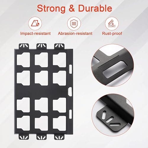 Packout Mounting Full Plate,The Wall Mount Compatible for Milwaukee,Two Black Organizer Compatible for Milwaukee thumbnail 4