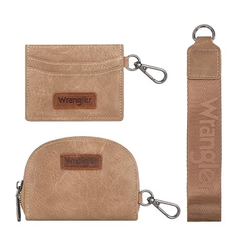 Wrangler KeyChain Wallet Wristlet Wallets for Women Dual Pouch Wristlet Rfid Blocking Credit Card Holder Wallet thumbnail 3