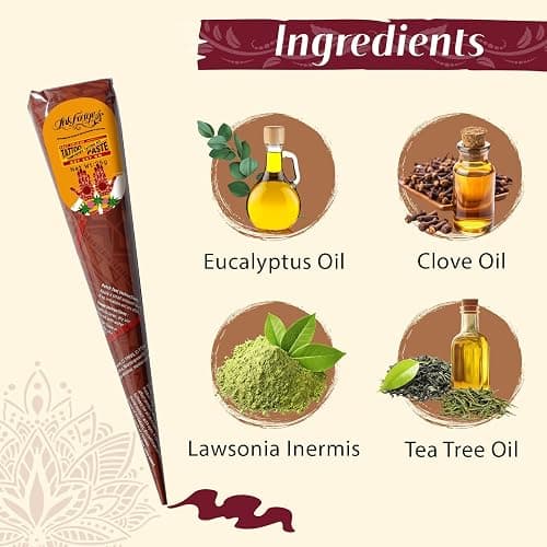 14 Pcs Temporary Tattoo Cone Kit, Tattoo Cones 3 Color (4 Black,4 Cherry Red,6 Reddish-Brown),India Body Art Skin Paint Tattoos Paste for Women, Men & Teens, Perfect for Festivals, Party & Gifts thumbnail 2