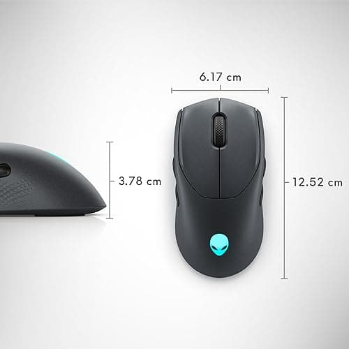 Alienware AW720M Tri-Mode Wireless Gaming Mouse - 2.4GHz Wireless, Bluetooth 5.1, 26,000 DPI, 8-Fully Programmable Buttons, Magnetic Snap Charging Adapter USB-A to USB-C Cable - Dark Side of The Moon thumbnail 9