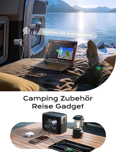 LISEN 4 in 1 Zigarettenanzünder USB C 69W Auto Ladegerät Adapter 12V, Auto Zubehör KFZ Geschenke für Männer Frauen, Reise Gadgets Camping Zubehör Car Accessoires für iPhone 16 Pro Max iPad Air 17 - Gray thumbnail 7