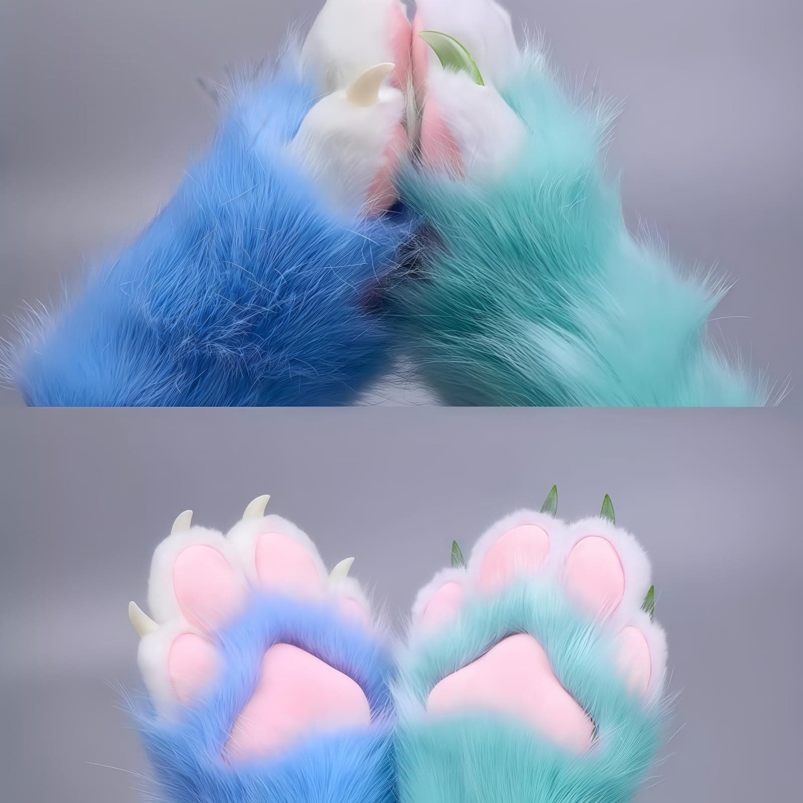Fursuit paws gloves Multiple colors to choose from Furry claws Cosplay exhibition costumes Cat paw glove thumbnail 5