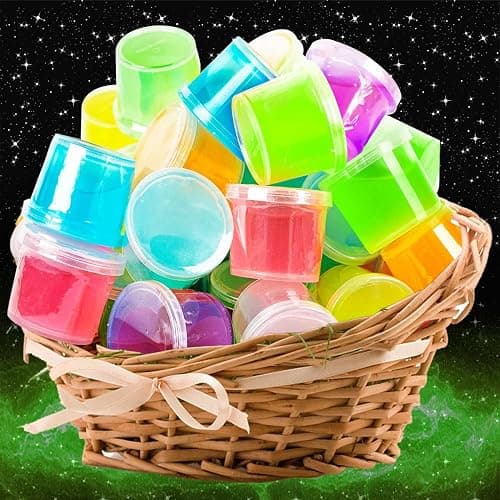 Glow in The Dark Party Favor Slime, Jumbo 50 Pack Galaxy Slime for Boys Girls Glow in The Dark Party, Small Size Slime for Kids Goody Bag Stuffer, Birthday, Idea.… thumbnail 2