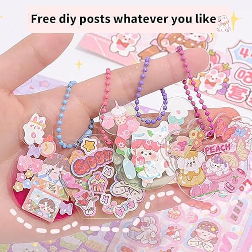 CGLRybO Goo Card Stickers DIY Kits Card, Keychain Guka Card Toy Hand Account Deco, Handmade Sticker Set (44) thumbnail 4
