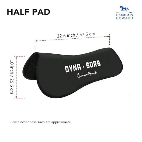 Harrison Howard Dyna-Sorb Full Shock Absorbing Memory Half Saddle Pad for Horse thumbnail 5