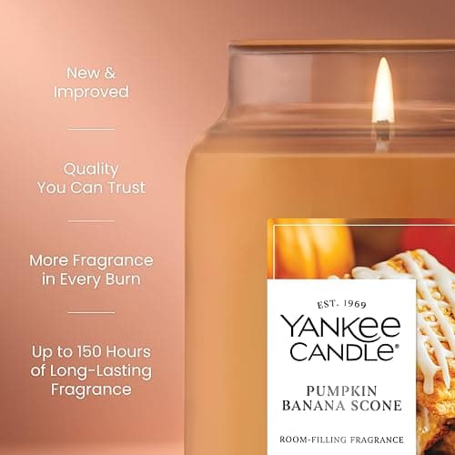 Yankee Candle Pumpkin Banana Scone, Holiday Scented Candle, 22oz Large Jar with up to 150 Hour Burn Time, Giftable thumbnail 3