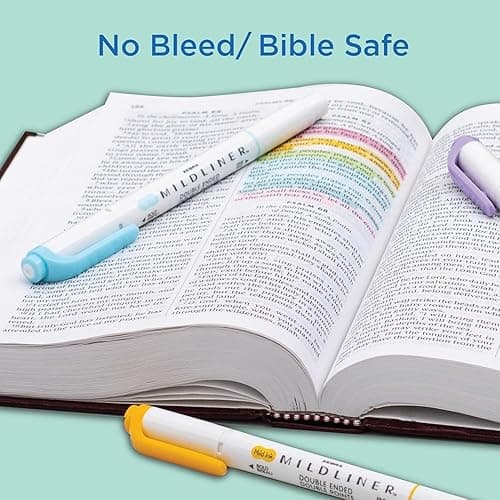 Zebra Pen Mildliner Dual-Tip Highlighter Set, Broad and Fine Point Tips, No Bleed, Ideal for Bible Highlighting, Giftable Art Supplies and Teacher Gifts, Neutral Vintage Ink Colors, 15-Pack (78315) thumbnail 7