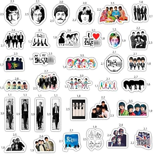 BulbaCraft 35 Pcs The Beatle Stickers for Adults, The Beatle Gifts, The Beatle Memorabilia and Gifts, The Beatle Merch, The Beatle Products, Sticker for The Beatle Mug thumbnail 4