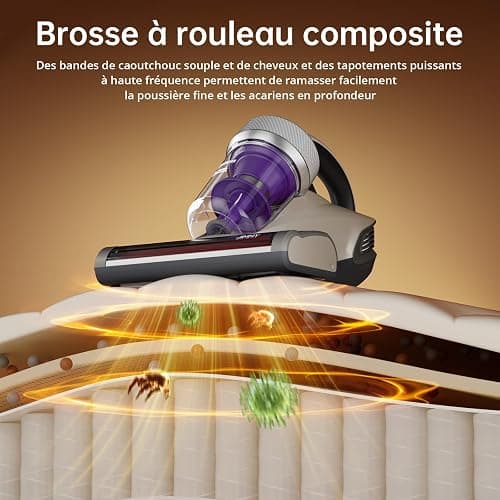 Jimmy JV35 Aspirateur Matelas Anti Acariens 700W avec Stérilisation UV-C, Chauffage à 60℃, Système de Filtration Dual-Cyclonic, Aspirateur pour Matelas, Lit, Tapis, etc. thumbnail 7