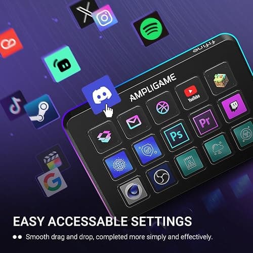 Fifine AmpliGame Stream Controller with 15 Macro Keys, Streaming Keyboard with Trigger Actions in OBS/Twitch/YouTube/Streamlabs, Shortcut Buttons Keypad Works with Mac and PC-D6 thumbnail 7