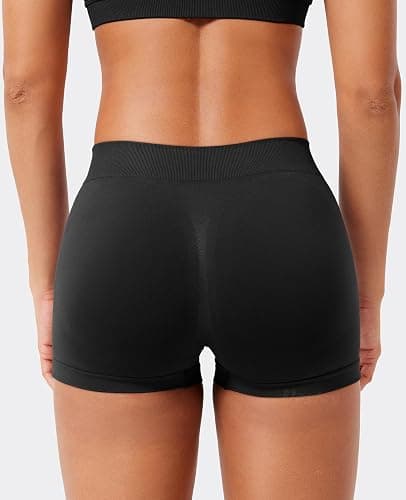 VOYJOY Women Impact Booty Shorts 2.5" Low Rise Hidden Scrunch Butt Lifting Seamless Workout Gym Running Biker Hot Shorts thumbnail 4