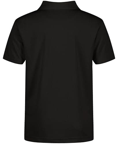 Nautica Boys' School Uniform Short Sleeve Polo Shirt, Button Closure, Moisture Wicking Performance Material thumbnail 2
