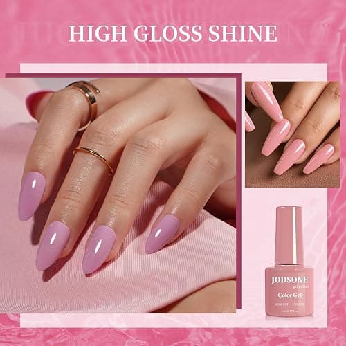JODSONE 36 PCS Gel Nail Polish Set-32 Colors Gel Nail Polish Set Same Color Same Bottle No Wipe Base Top Matte Glitter Coat Professional Choice Salon Gifts thumbnail 5