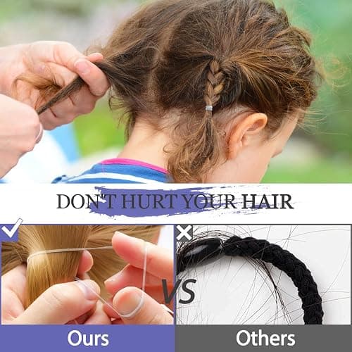 KANPRINCESS 1000PCS Hair Rubber Bands(clear) thumbnail 3