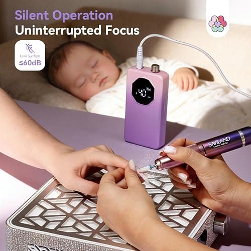 SAVILAND 2026 Nail Drill Professional: 40000RPM Electric Nail Drill 30S Fast Removal for Acrylic Nails Low Noise Electric Nail File Long-Lasting Manicure Pedicure Mobile Tech & Salon (Gradient Purple) thumbnail 5