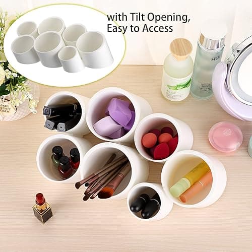 BTSKY Tilting Cylinder Creative Pen Holder, Pen Container, Brush Pot, Combination Desktop Storage Organizer Desk Decoration,Creative Cylinder Hanging Planter Holder Multifunctional Wall-Mounted thumbnail 4