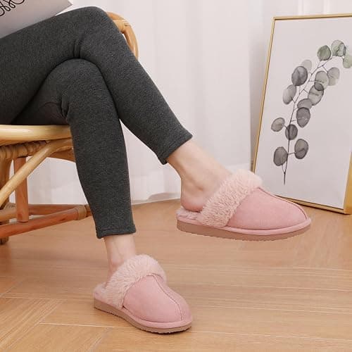 Litfun Women's Fuzzy Memory Foam Slippers Fluffy Winter House Shoes Indoor and Outdoor thumbnail 3