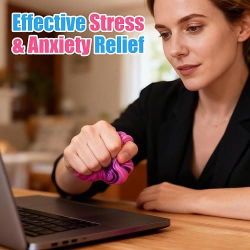4 Pack Fidget Toys Squishy Stress Toys.Fidget Squeeze for Adults, Squishy Balls for AnxietyStress Relief & Easter Basket Stuffers Classroom Prizes thumbnail 6