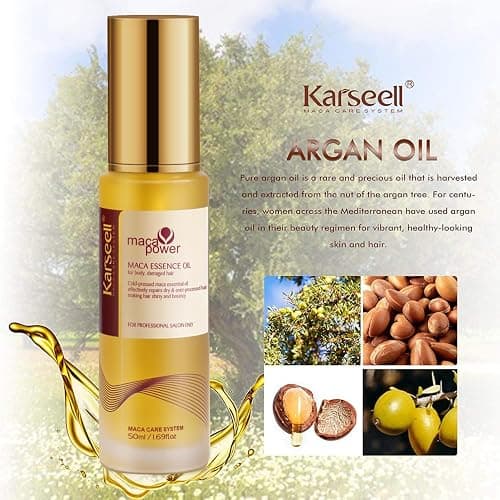Karseell Collagen Hair Treatment Deep Repair Conditioning All Hair Types 16.90 oz 500ml + Argan Oil Hair Serum for Dry Damaged Hair 50ml thumbnail 7