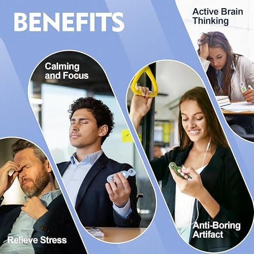 Fidget Toys Adults Stress Relief: 4 Pack Fidget Clicker Toys - Sensory Toys for Autism Kids Calming - ADHD Tools Desk Fidgets for Classroom - Cool Office Gadgets Gifts for Teen Women Men thumbnail 6
