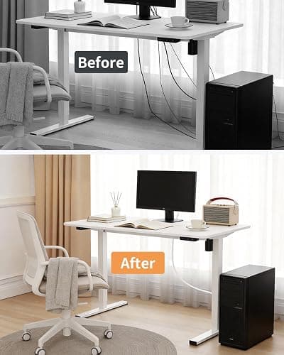 Yecaye 30ft - 1/2 inch Cord Protector Cable Sleeve, Split Braided Wire Loom Tubing for TV Computer USB Cable Power Cord, Cable Management Cord Protectors from Pets no Chew, White (with 10 Zipties) thumbnail 8