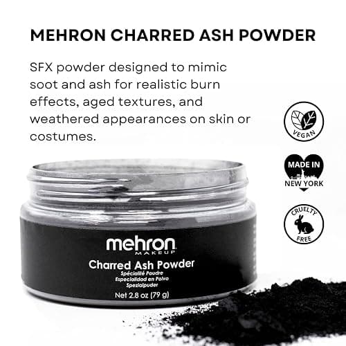 Mehron Makeup Special Effects Powder (2.8 oz) (Charred Ash) thumbnail 2
