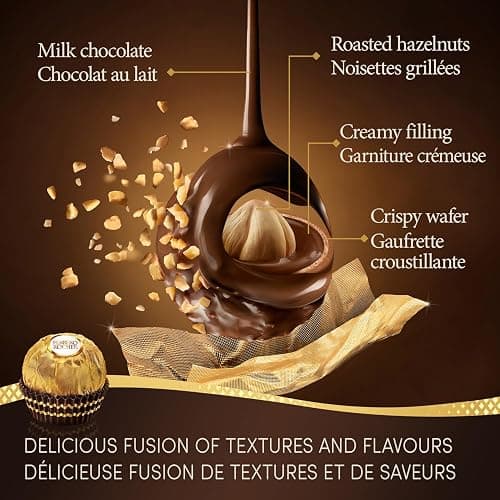 FERRERO ROCHER Fine Hazelnut Milk Chocolate Gift Box; 48 Count; Ideal Hostess Gift; 600g thumbnail 5