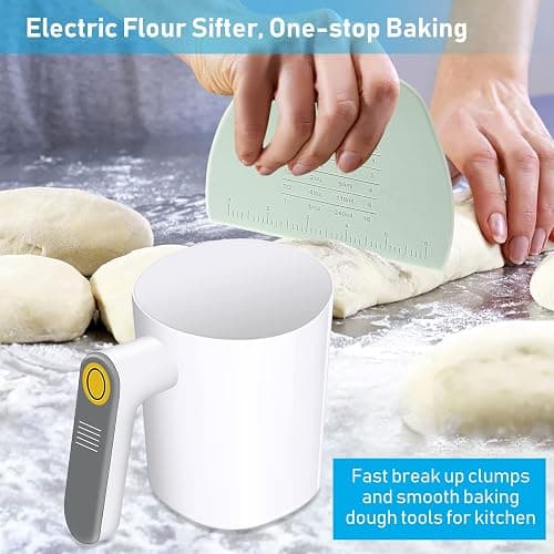 Electric Flour Sifter, Battery Operated Flour Sieve for Baking, Handheld Cooking Baking Tool for Cooking, Pastry Baking Kitchen Utensil DIY thumbnail 7