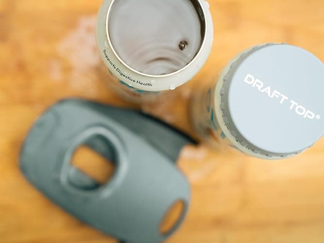 Draft Top Lift Universal Topless Can Opener - Smooth Edge Aluminum Can Lid Remover For Beer, Cocktails, & Soda - Ideal For Tailgating & Garnishes, As Seen On Shark Tank, Made In The USA, Black & Grey thumbnail 8