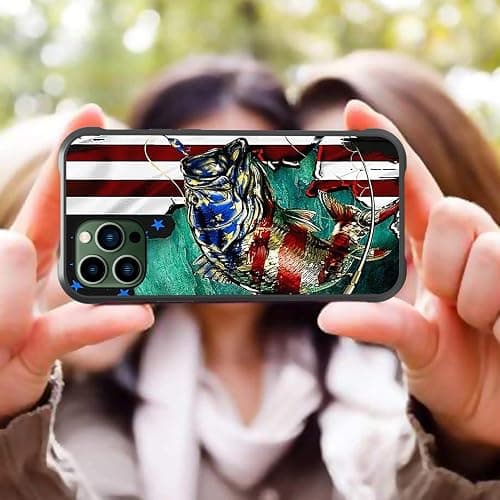 ZHUXUXITT Case for iPhone 13/14 Case,Flag Fishing Case for iPhone 13/14 Design for Men Boys [Anti-Scratch] Non-Slip+Shockproof Rugged TPU Protective Case thumbnail 5