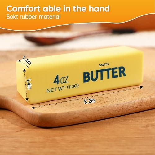 Butter Squishy Fidget Toys Slow Rising Stress Relief Toy - Realistic Butter Stick Squeeze, Soft PU Foam Fidget for Anxiety & Sensory Relief, Cute Desk Decor for Kids, School thumbnail 2