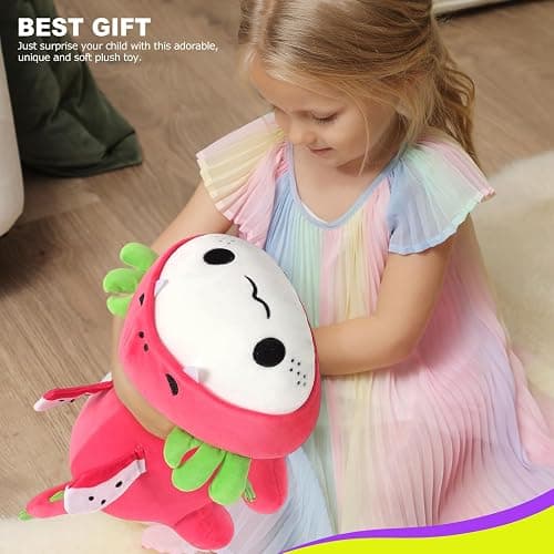 Onsoyours Cute Axolotl Dragon Fruit Plush, Soft Stuffed Animals Axolotl Pitaya Plush Pillow, Kawaii Plushie Toy for Kids (Axolotl Dragonfruit B, 13") thumbnail 2
